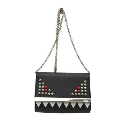 Fendi Shoulder Bag Vitello Elite Leather Monster Clutch Chain Black — view 2