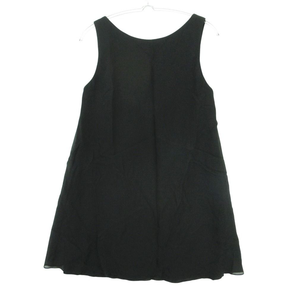 Dolce & Gabbana Dress Ribbon Silk Vintage Sleeveless Mini Chiffon Black — view 2