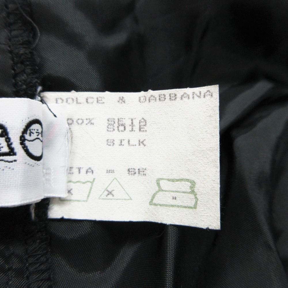 Dolce & Gabbana Dress Ribbon Silk Vintage Sleeveless Mini Chiffon Black — view 7