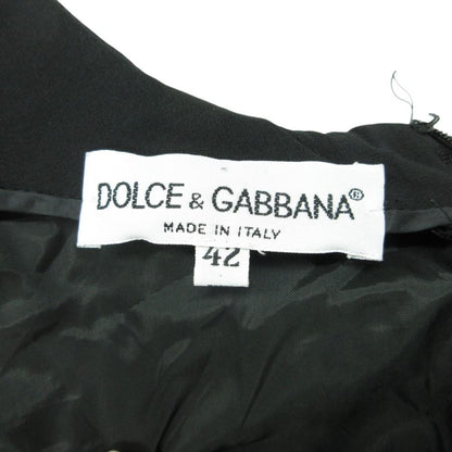 Dolce & Gabbana Dress Ribbon Silk Vintage Sleeveless Mini Chiffon Black — view 6