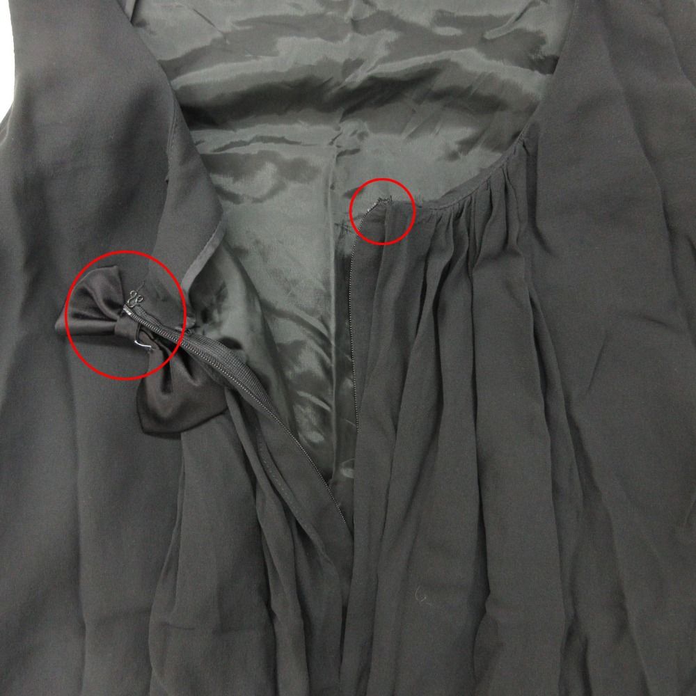 Dolce & Gabbana Dress Ribbon Silk Vintage Sleeveless Mini Chiffon Black — view 4