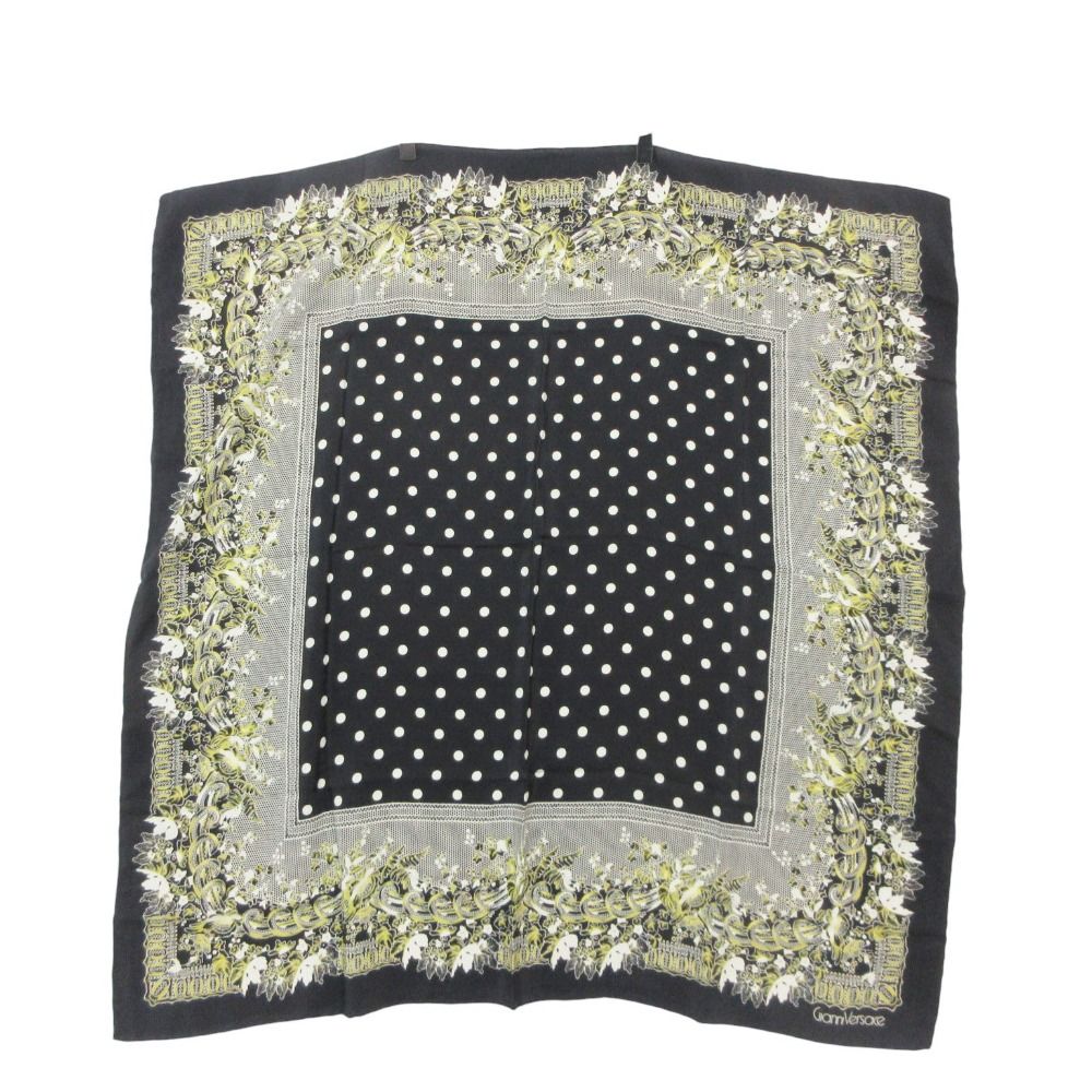Versace Gianni Scarf Dot Pattern Black