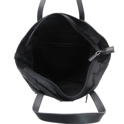 Prada Tote Bag Triangle Logo Nylon 2-Way Purse Black — view 6