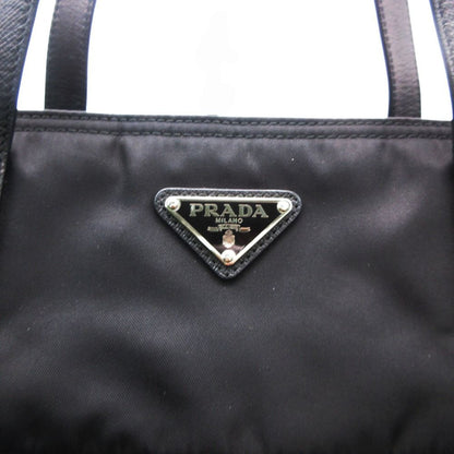 Prada Tote Bag Triangle Logo Nylon 2-Way Purse Black — view 5
