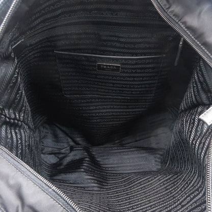 Prada Tote Bag Triangle Logo Nylon 2-Way Purse Black — view 7