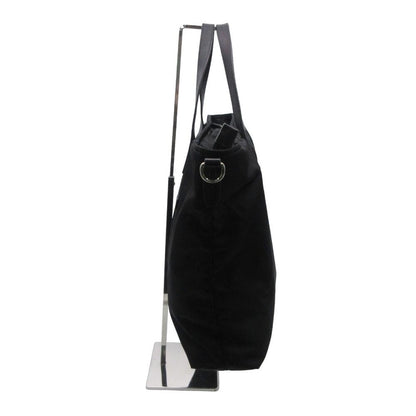 Prada Tote Bag Triangle Logo Nylon 2-Way Purse Black — view 4