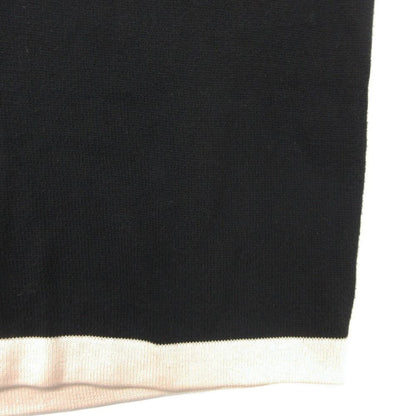 Chanel Dress Bicolor Long Sleeve Scottish Knee Length Rib Cotton Drop Woolder — view 7