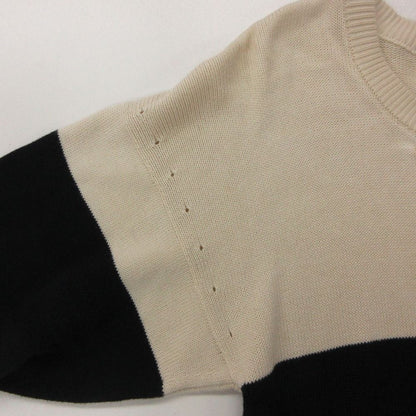 Chanel Dress Bicolor Long Sleeve Scottish Knee Length Rib Cotton Drop Woolder — view 5