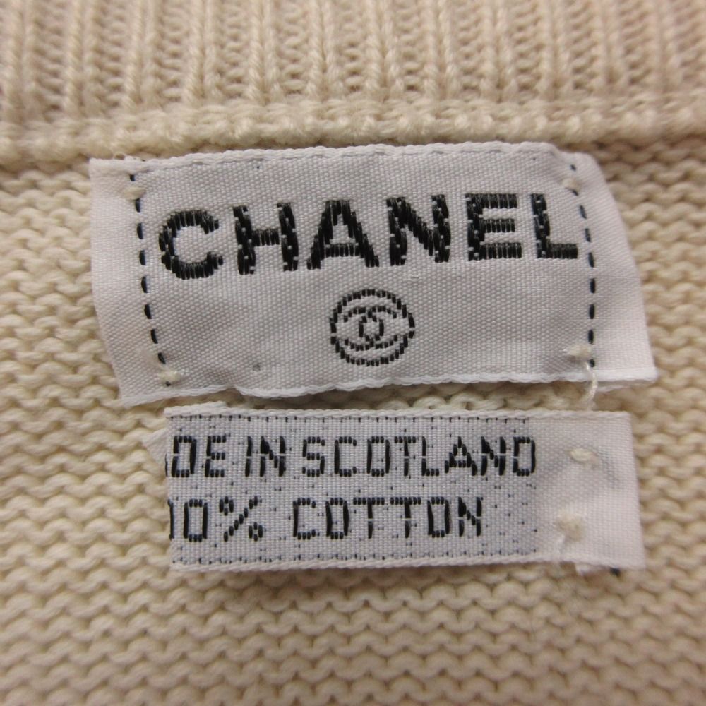 Chanel Dress Bicolor Long Sleeve Scottish Knee Length Rib Cotton Drop Woolder — view 3