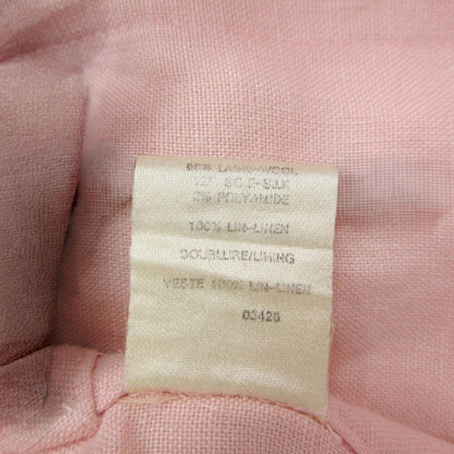 Chanel Tailored Jacket Linen Checker Tweed Outer CC Logo Button Shoulder — view 6