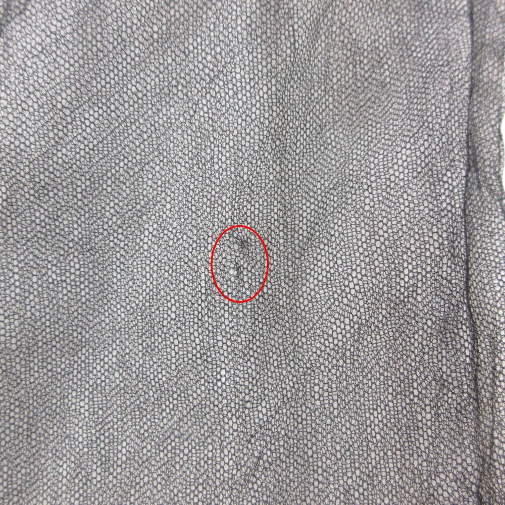 Chanel Blouse Chiffon Quilted Frill See Through Top Short Sleeve Black — view 7