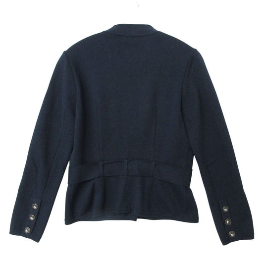 Chanel Cardigan Knit Jacket Elephant Button CC Logo Paris Bombay Metier