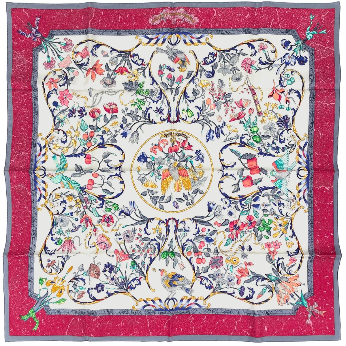 Hermes Carre 90 Pierres D'Orient Et D'Occident Scarf Oriental and Western