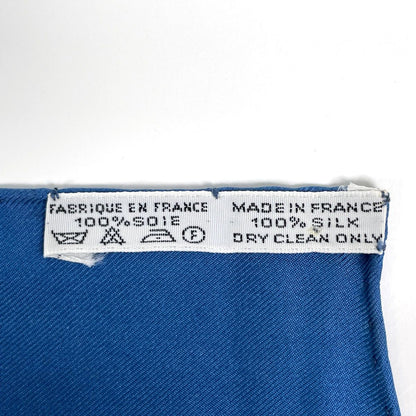 Hermes Carre 90 Grands Fonds Scarf Deep Sea Fish Silk Blue Multicolor — view 2