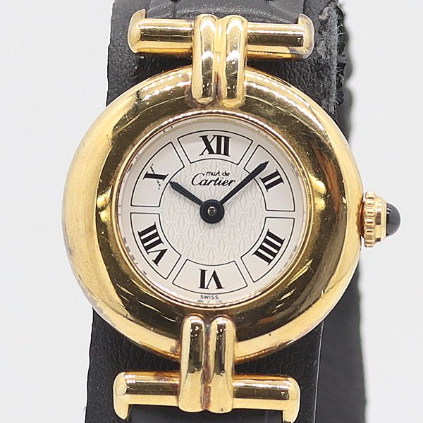 Cartier Must Colliese Quartz Logo Grammar Roman White Dial Watch Kzk