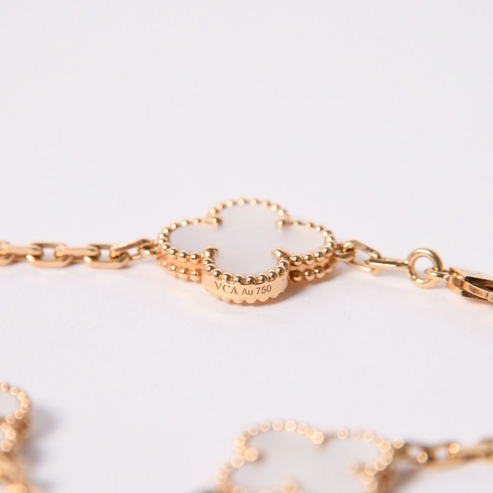 Van Cleef & Arpels Vintage Alhambra Bracelet 5 Motifs Shell — view 7