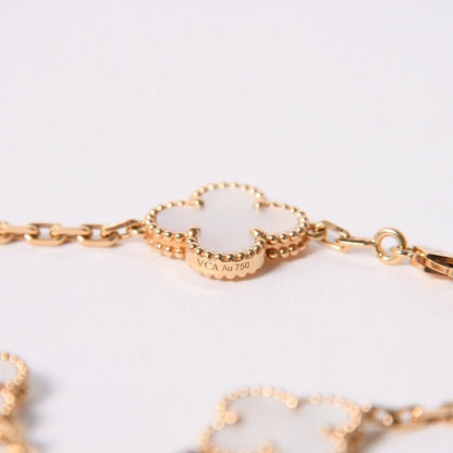 Van Cleef & Arpels Vintage Alhambra Bracelet 5 Motifs Shell — view 7