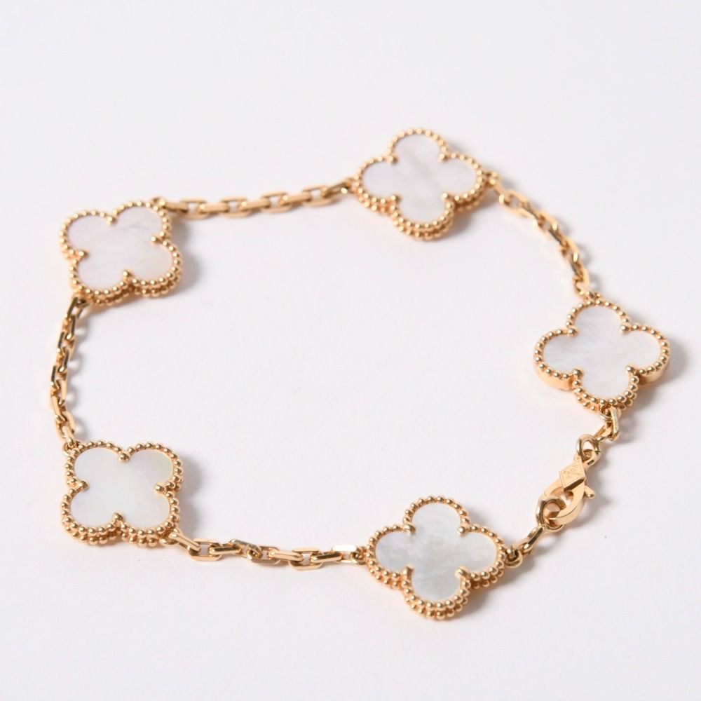 Van Cleef & Arpels Vintage Alhambra Bracelet 5 Motifs Shell — view 2