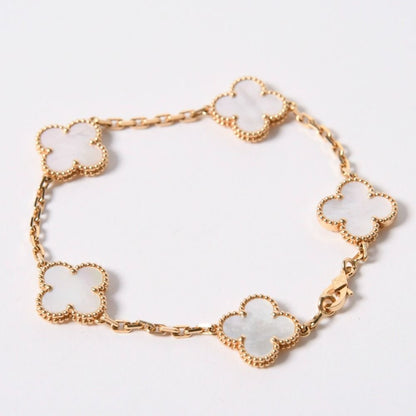 Van Cleef & Arpels Vintage Alhambra Bracelet 5 Motifs Shell — view 2