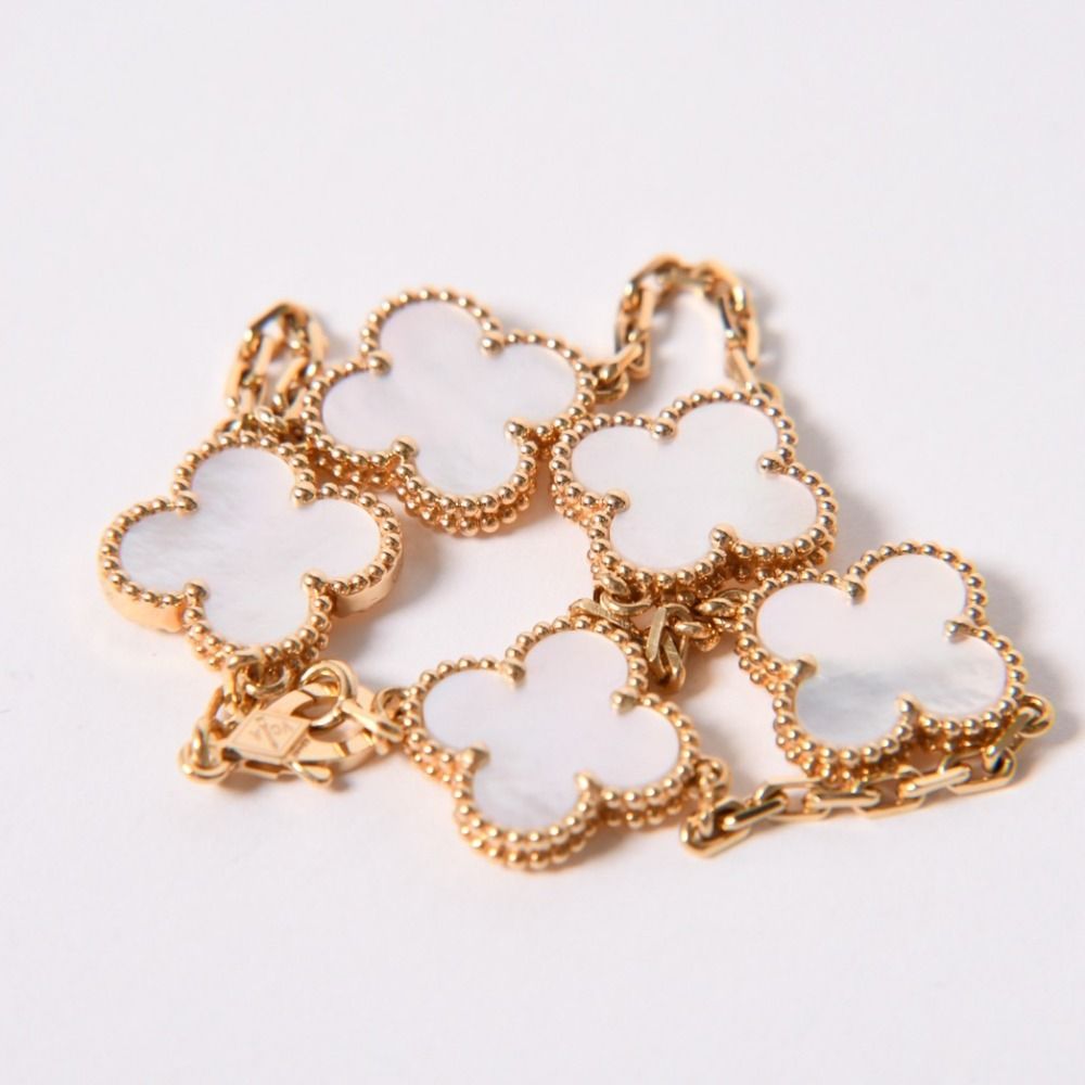 Van Cleef & Arpels Vintage Alhambra Bracelet 5 Motifs Shell — view 3