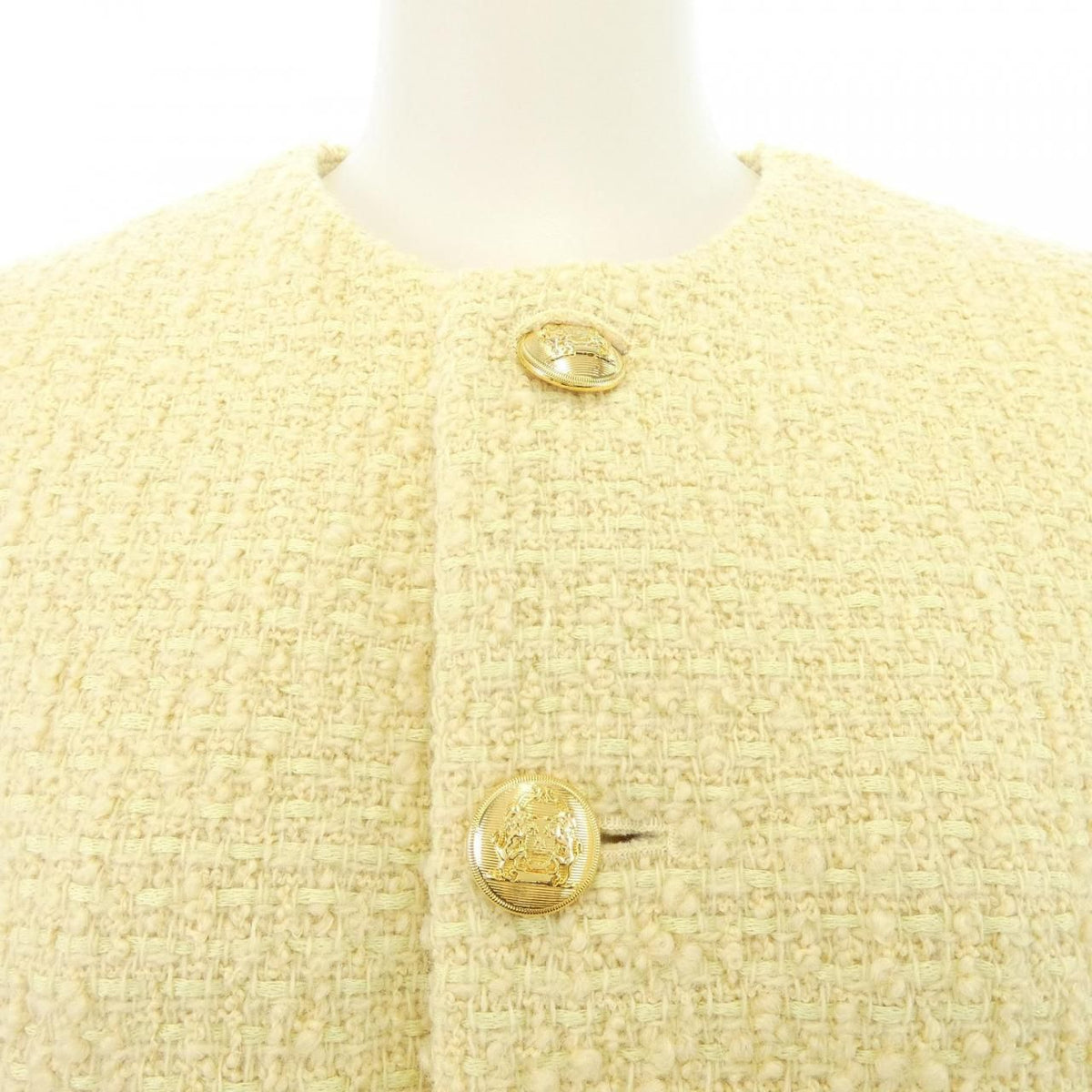 Celine Boucle Natte Collarless Jacket — view 5