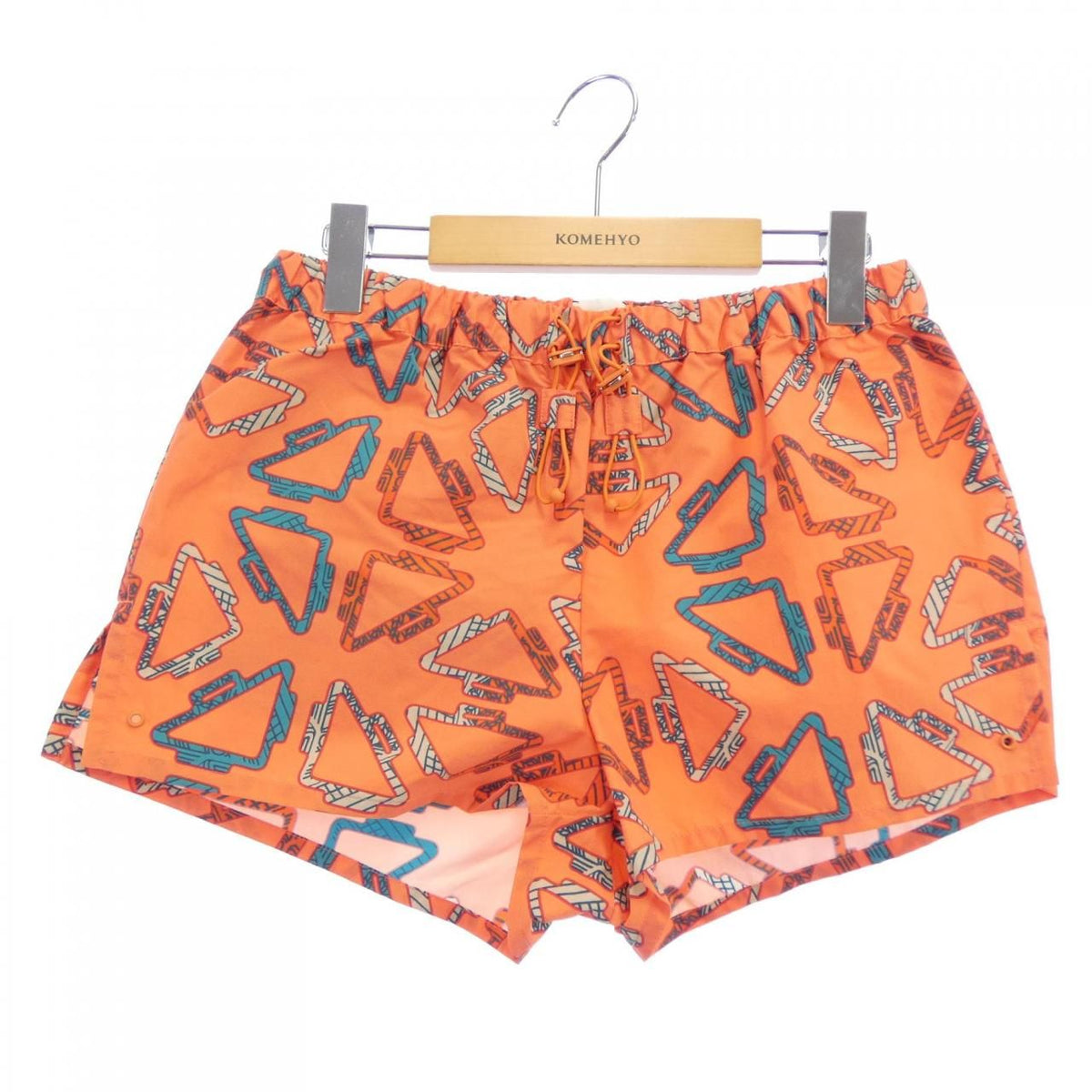 Hermes Tattersall Shorts Orange