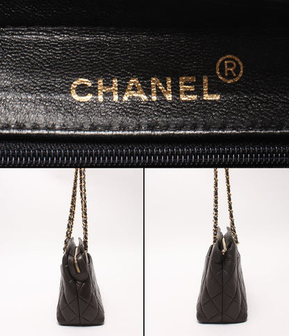 Chanel Chain Shoulder Bag Lambskin Gold Quilted — view 4