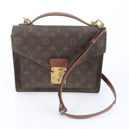 Louis Vuitton Monogram Monceau Leather 2-Way Shoulder Bag Crossbody Hand