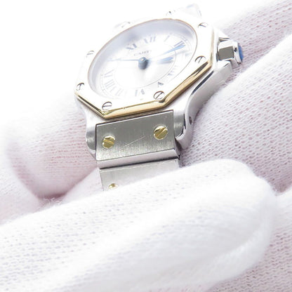 Cartier Santos Octagon SM Watch Ivory Dial Quartz — view 7