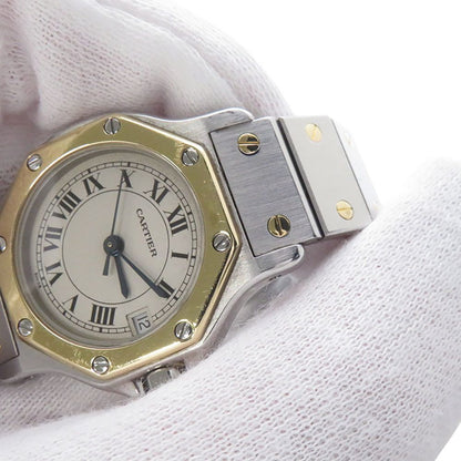 Cartier Santos Octagon SM Watch Ivory Dial Quartz — view 5