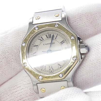 Cartier Santos Octagon SM Watch Ivory Dial Quartz — view 4