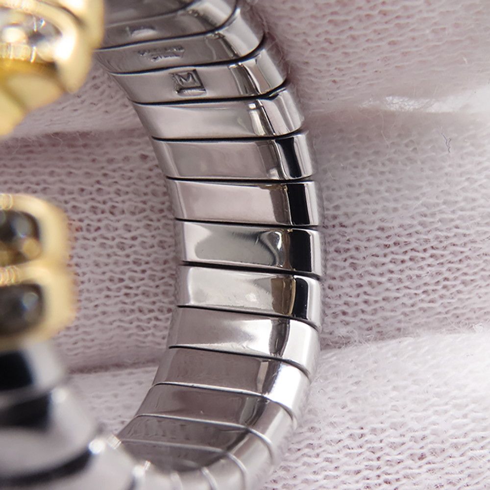 Bvlgari Ring Palentesi Tobogas Diamond 18K Yellow Gold SS Stainless Steel — view 7