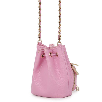 Chanel Chain Shoulder Bag CC Logo Drawstring Caviar Leather — view 2