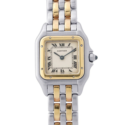 Cartier Panthere 2 Row SM Watch Ivory Dial Quartz Vintage