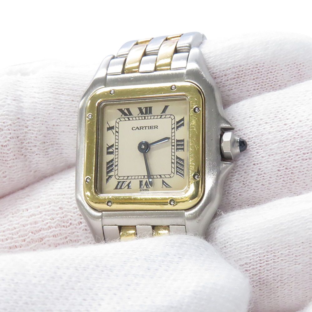 Cartier Panthere 2 Row SM Watch Ivory Dial Quartz Vintage — view 4