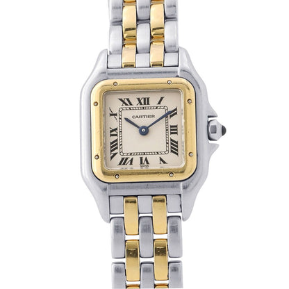 Cartier Panthere 2 Row SM Watch Ivory Dial Quartz Vintage