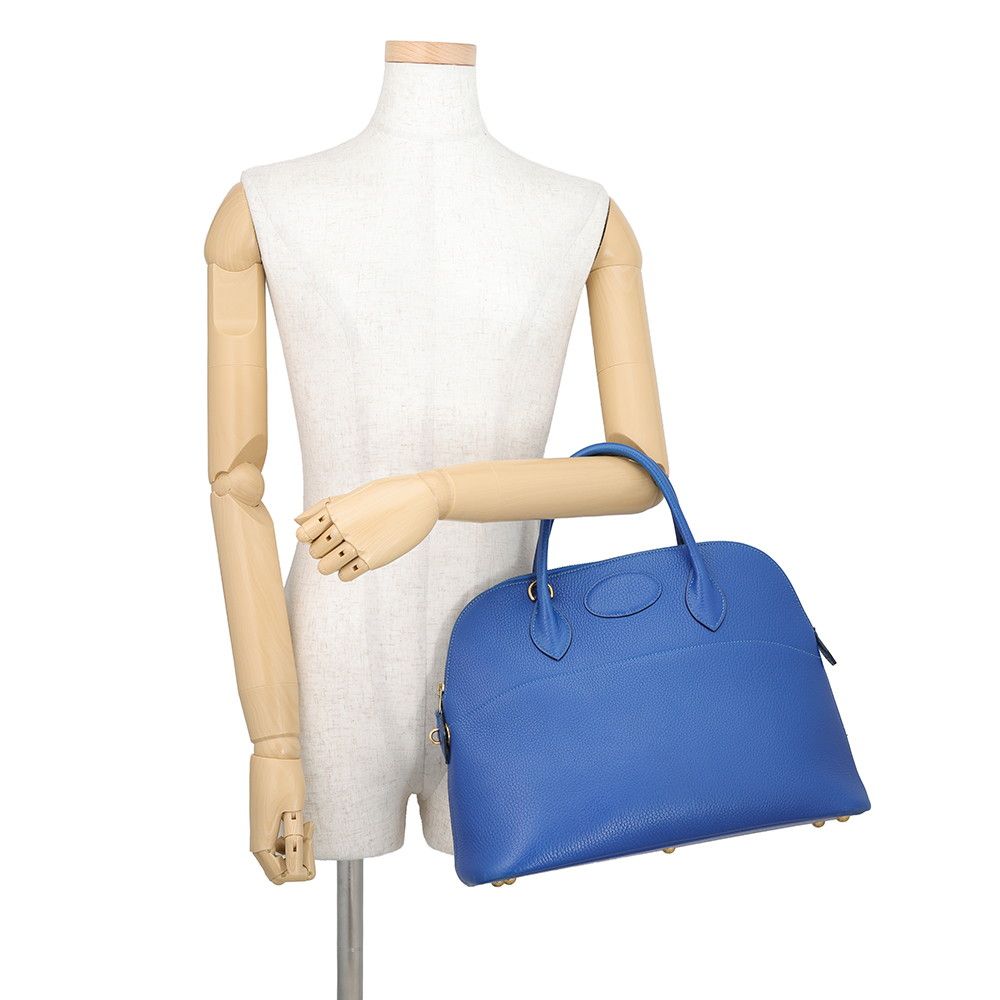 Hermes Bolide 35 Blue Gold Ardennes 2-Way Shoulder Bag — view 4