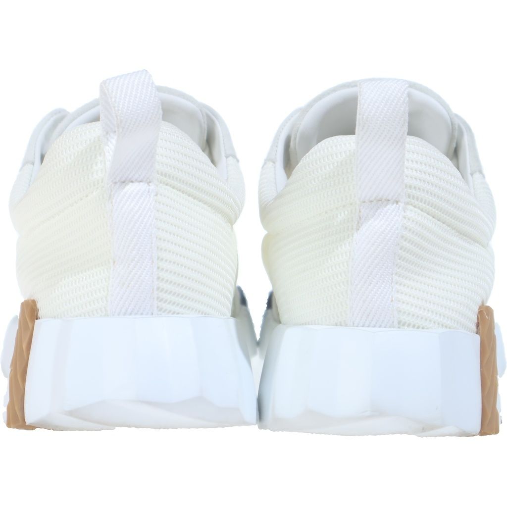 Hermes Bouncing Leather Mesh Suede Low-Cut Sneakers White 37 — view 3