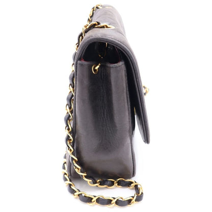 Chanel Diana 25 S Flap S Chain Shoulder Bag Black Lambskin Gold — view 3