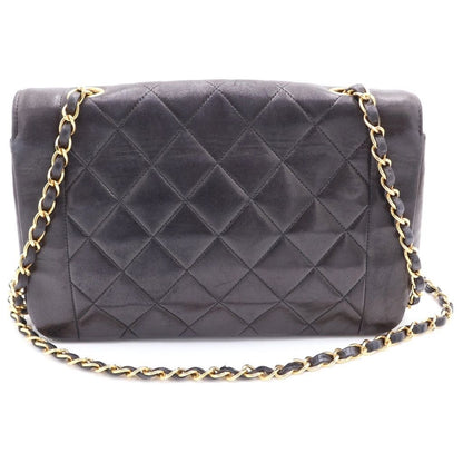 Chanel Diana 25 S Flap S Chain Shoulder Bag Black Lambskin Gold — view 2