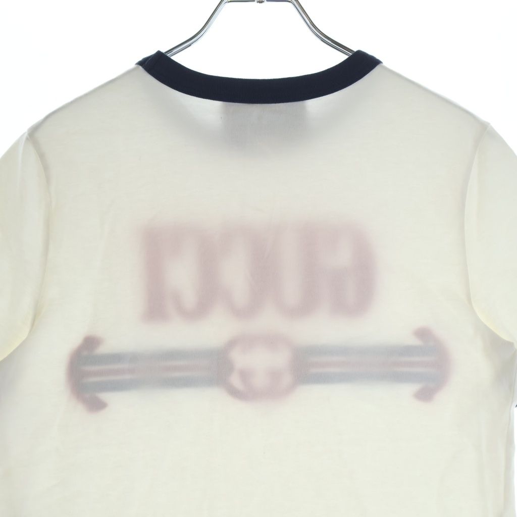 Gucci Interlocking G Web Cotton Jersey Mini Short Sleeve T-Shirt White — view 4