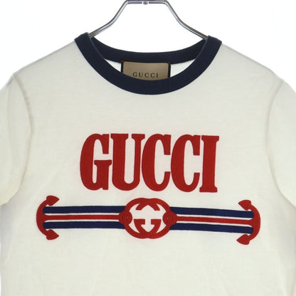 Gucci Interlocking G Web Cotton Jersey Mini Short Sleeve T-Shirt White — view 3