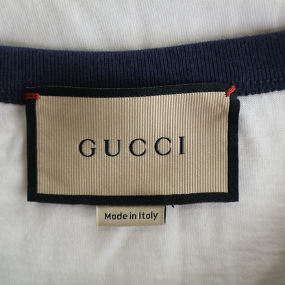 Gucci Interlocking G Web Cotton Jersey Mini Short Sleeve T-Shirt White — view 6