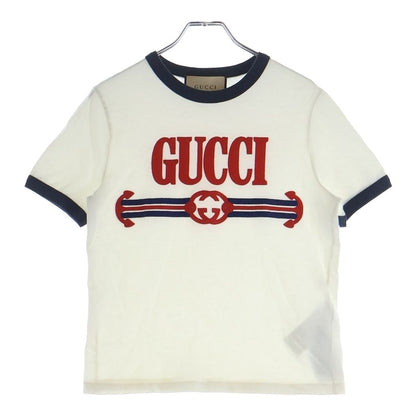 Gucci Interlocking G Web Cotton Jersey Mini Short Sleeve T-Shirt White