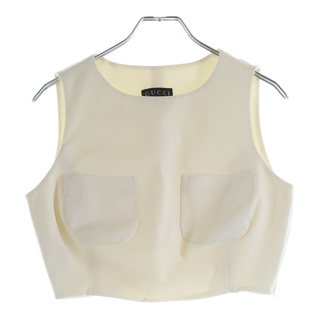 Gucci White Silk Crop