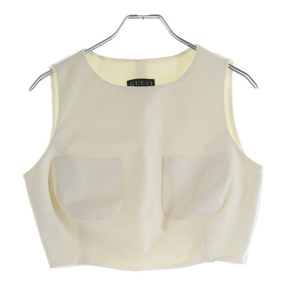 Gucci White Silk Crop