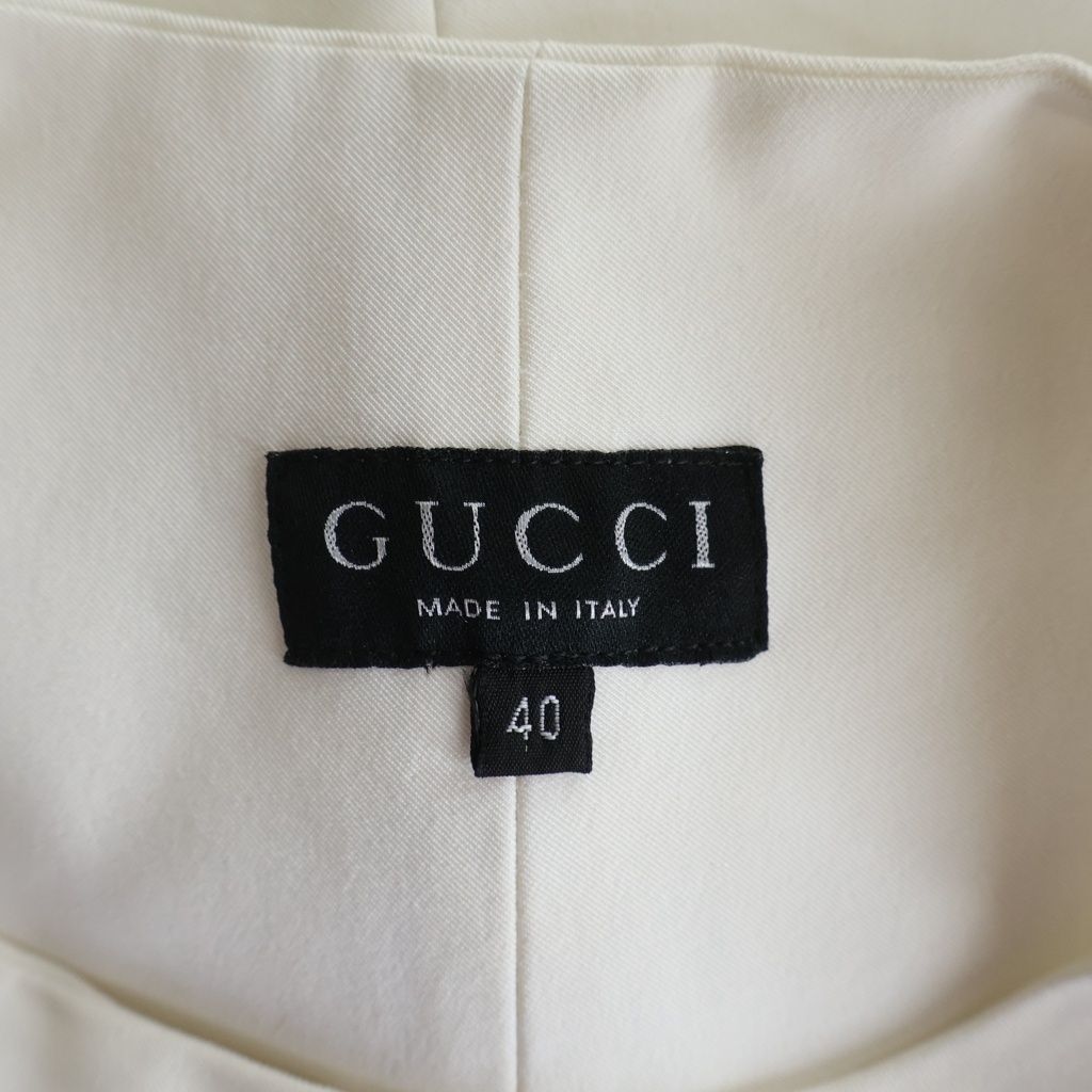 Gucci White Silk Crop — view 7