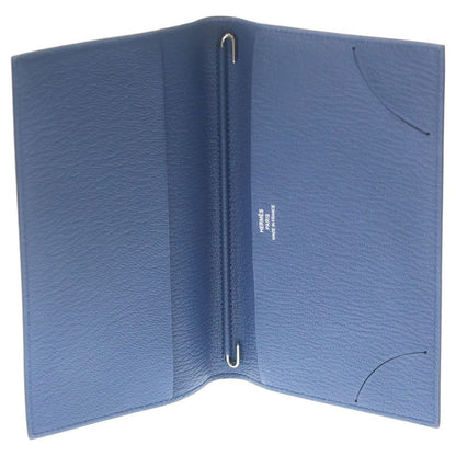 Hermes Agenda Vision 2 Blue Agate Chevre Mysore Leather Notebook Cover Silver — view 4