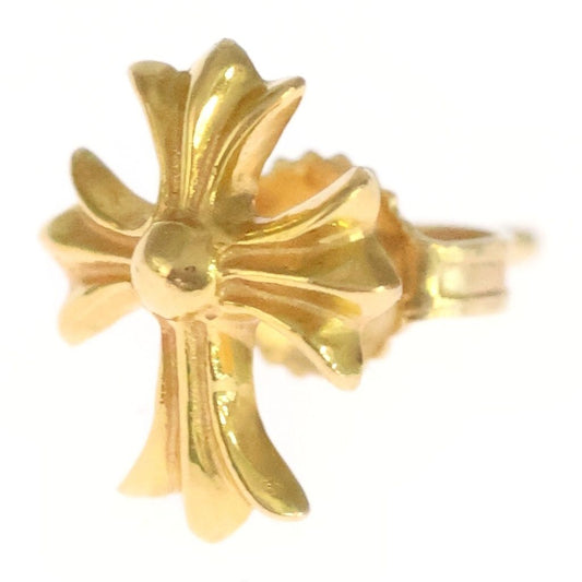 Chrome Hearts 22K No2 CH CH Cross Stud Earrings Gold