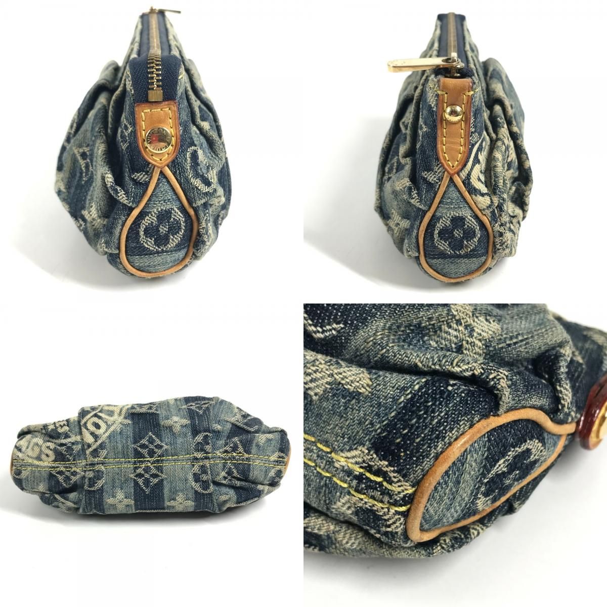 Louis Vuitton Pouch Trousse Raye Monogram Denim Blue — view 8